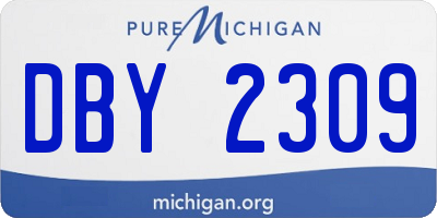 MI license plate DBY2309