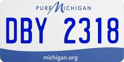 MI license plate DBY2318