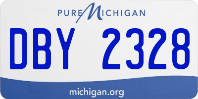 MI license plate DBY2328