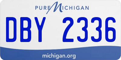 MI license plate DBY2336