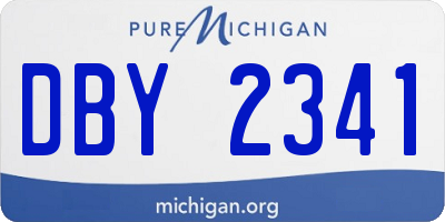 MI license plate DBY2341