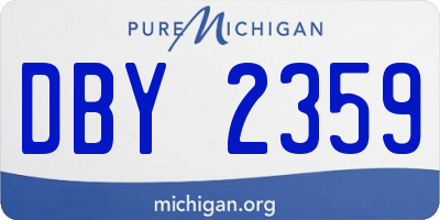 MI license plate DBY2359