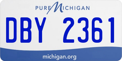 MI license plate DBY2361