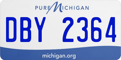 MI license plate DBY2364