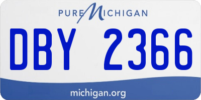 MI license plate DBY2366