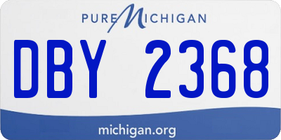 MI license plate DBY2368