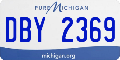 MI license plate DBY2369