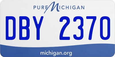 MI license plate DBY2370