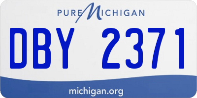 MI license plate DBY2371