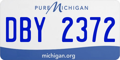 MI license plate DBY2372