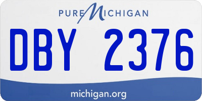 MI license plate DBY2376