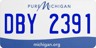 MI license plate DBY2391
