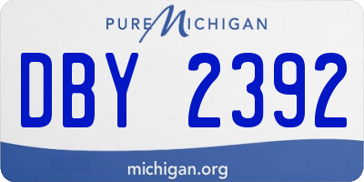 MI license plate DBY2392