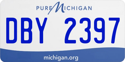 MI license plate DBY2397
