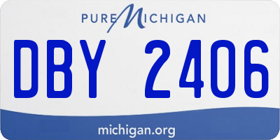 MI license plate DBY2406