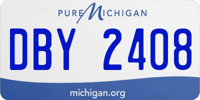 MI license plate DBY2408