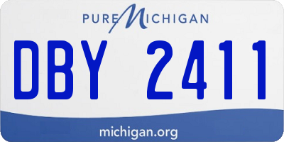 MI license plate DBY2411