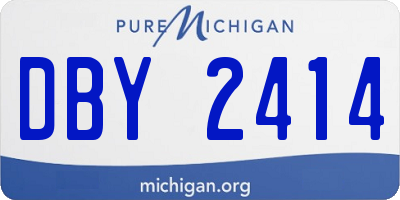 MI license plate DBY2414