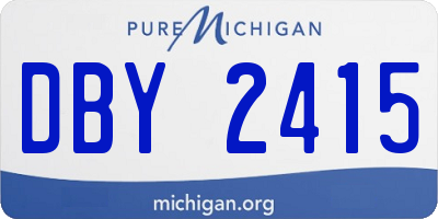 MI license plate DBY2415