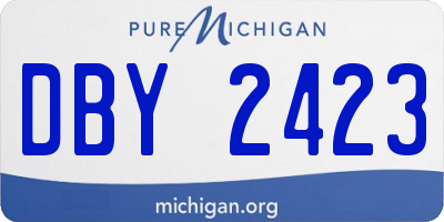 MI license plate DBY2423