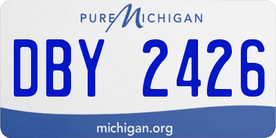 MI license plate DBY2426