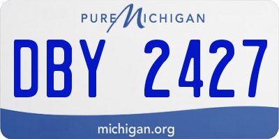 MI license plate DBY2427