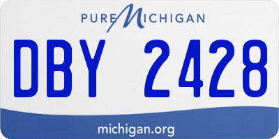 MI license plate DBY2428