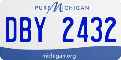 MI license plate DBY2432