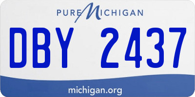 MI license plate DBY2437