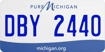 MI license plate DBY2440