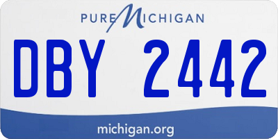 MI license plate DBY2442