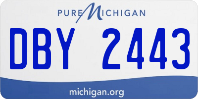 MI license plate DBY2443