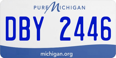 MI license plate DBY2446
