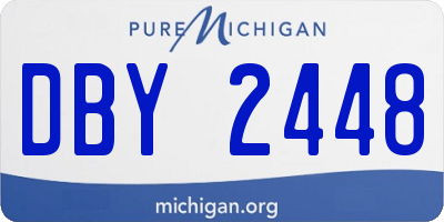 MI license plate DBY2448