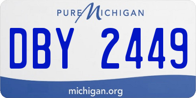 MI license plate DBY2449