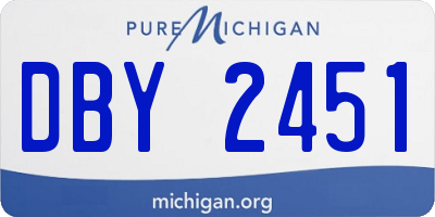 MI license plate DBY2451
