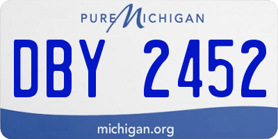 MI license plate DBY2452