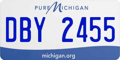 MI license plate DBY2455