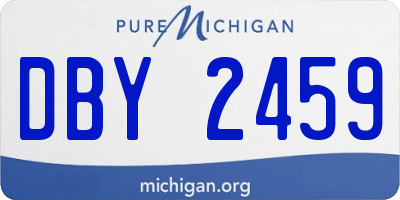 MI license plate DBY2459