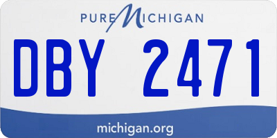 MI license plate DBY2471