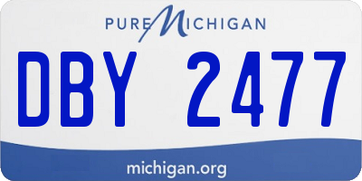 MI license plate DBY2477