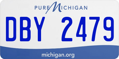 MI license plate DBY2479