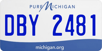 MI license plate DBY2481