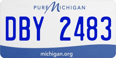 MI license plate DBY2483