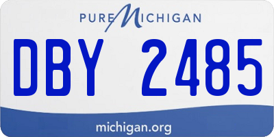 MI license plate DBY2485