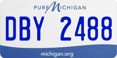 MI license plate DBY2488