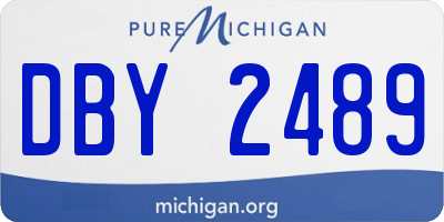 MI license plate DBY2489