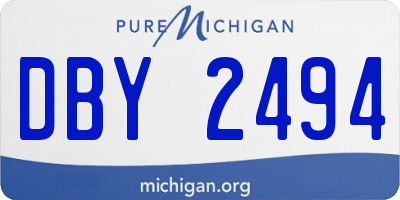 MI license plate DBY2494