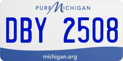 MI license plate DBY2508