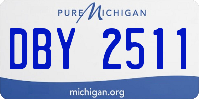 MI license plate DBY2511